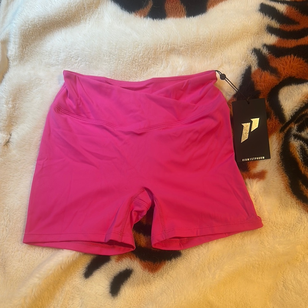 1st Phorm pink v cross front shorts